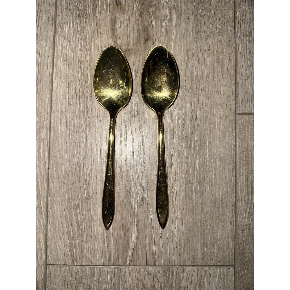 Vintage Dirigold Dirilyte Goldware Regal‎ Flatware Silverware Place Oval Spoon
